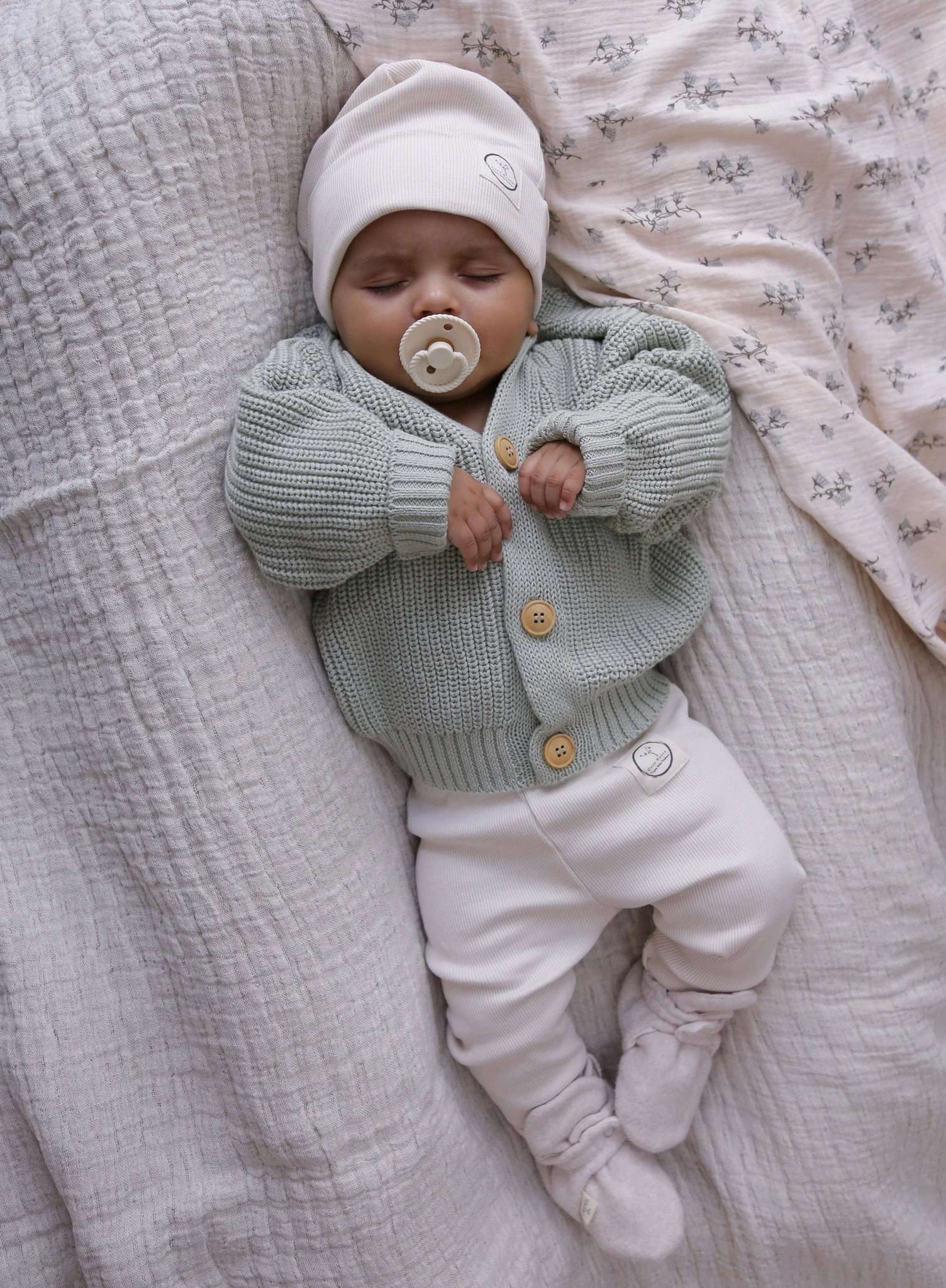 Organic Knit Cardigan - Seagrass - SALE