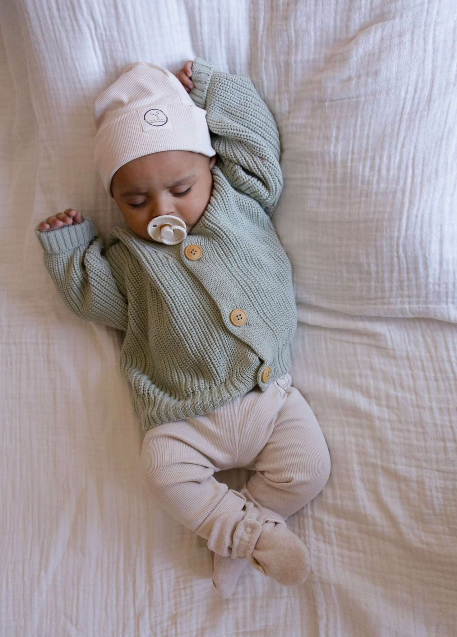 Organic Knit Cardigan - Seagrass - SALE