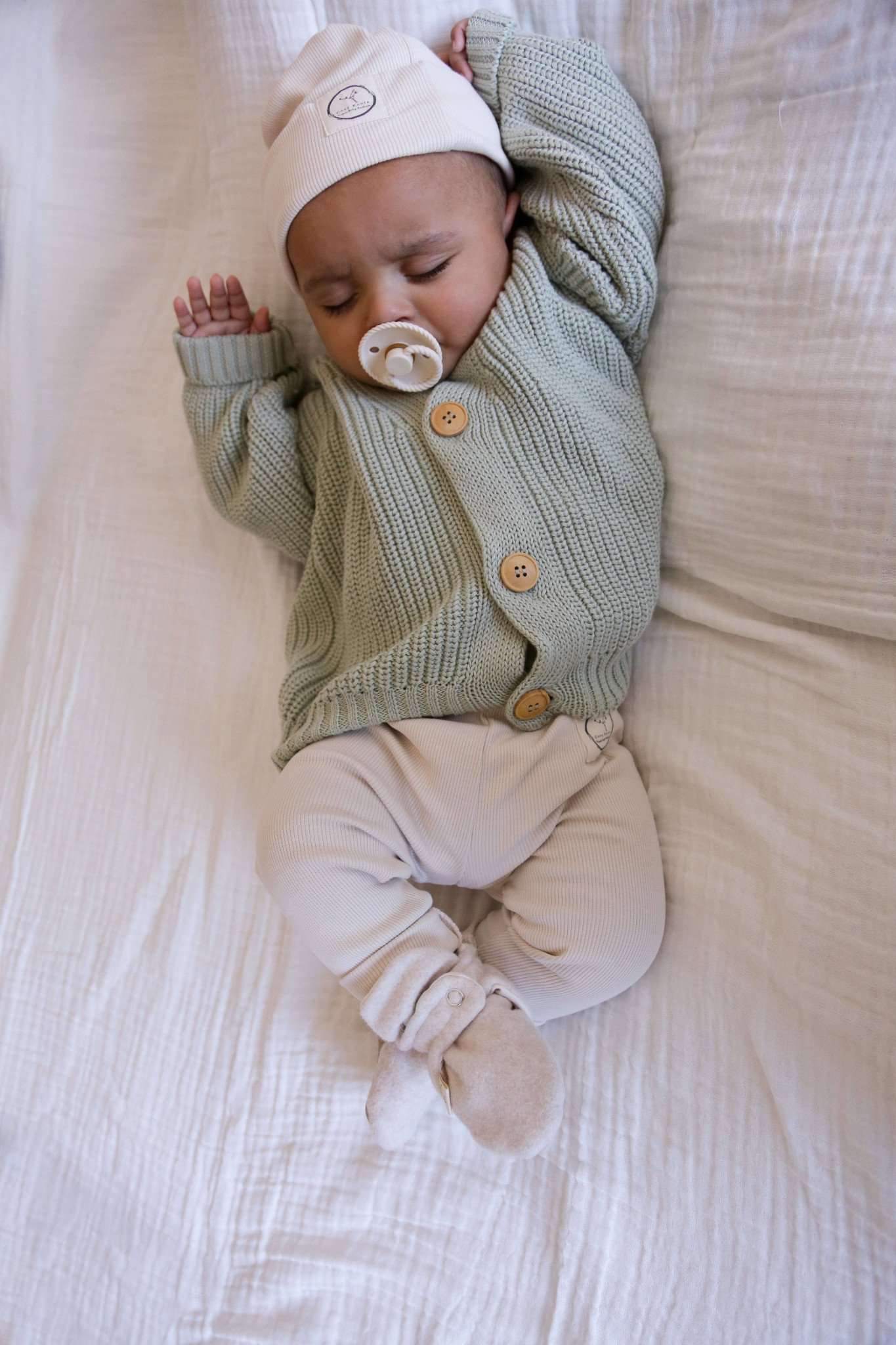 Organic Knit Cardigan - Seagrass - SALE