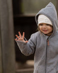 Organic Fleece Jacket - Dark Grey Melange 