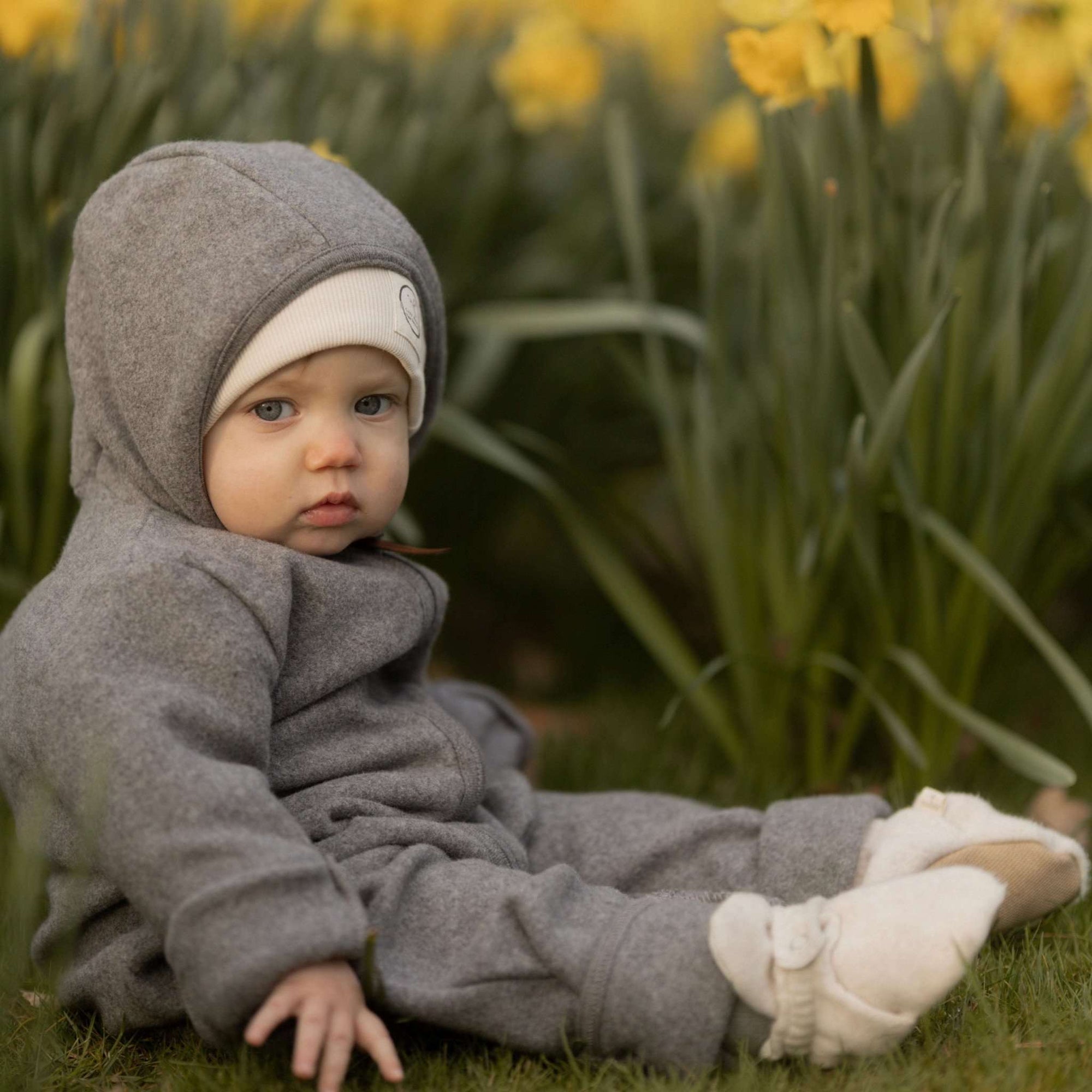 Organic Fleece Overall - Dark Grey Melange - SALE