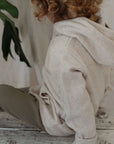 Organic Fleece Jacket - Light Beige Melange