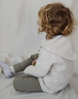 Organic Fleece Jacket - Light Beige Melange