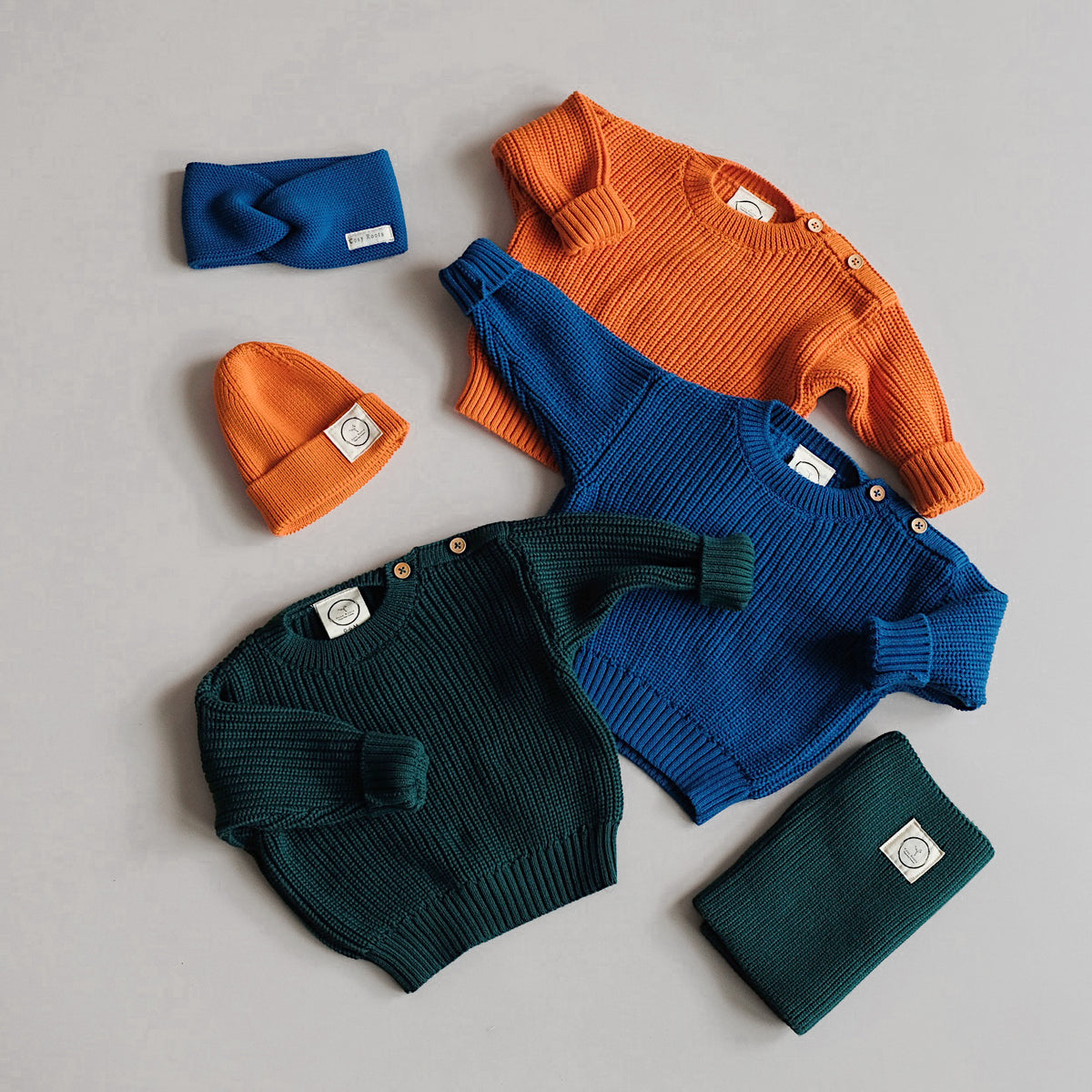 GOTS Organic Oversize Knit Pulli - Pumpkin Orange