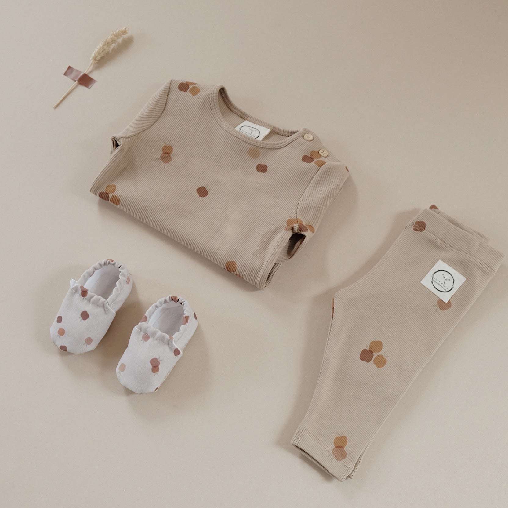 Organic Rib Leggings - Pure Apple - SALE