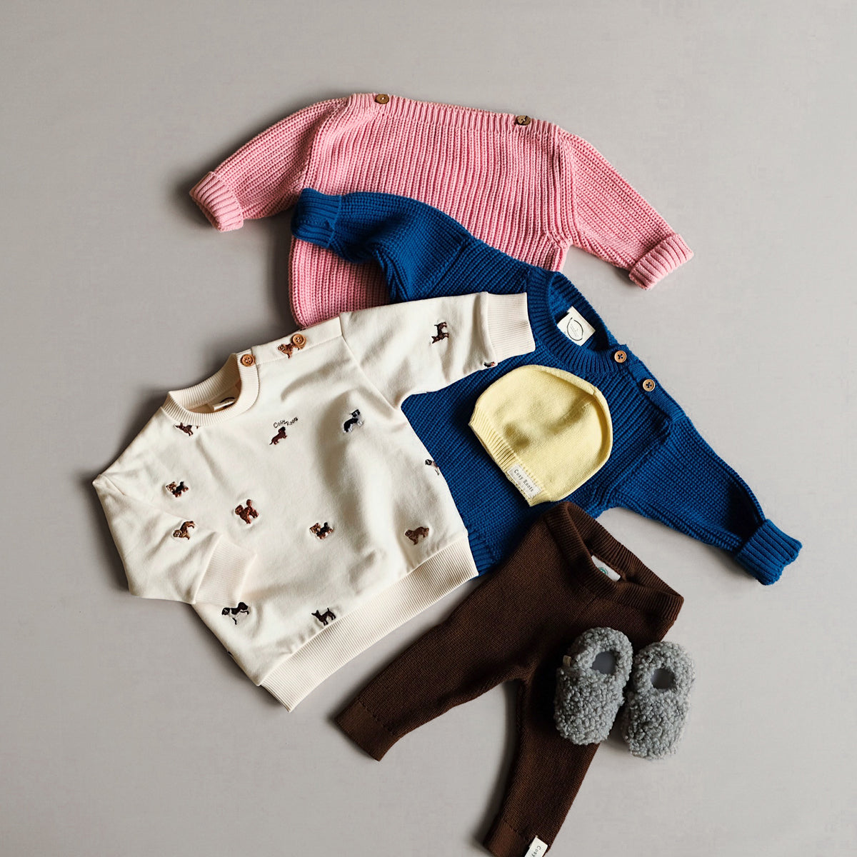 GOTS Organic Oversize Knit Pulli - Blueberry Blue