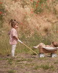 Organic Oversize Shirt - Dusty Rose Flower - SALE