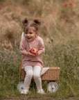 Organic Oversize Shirt - Dusty Rose Flower - SALE