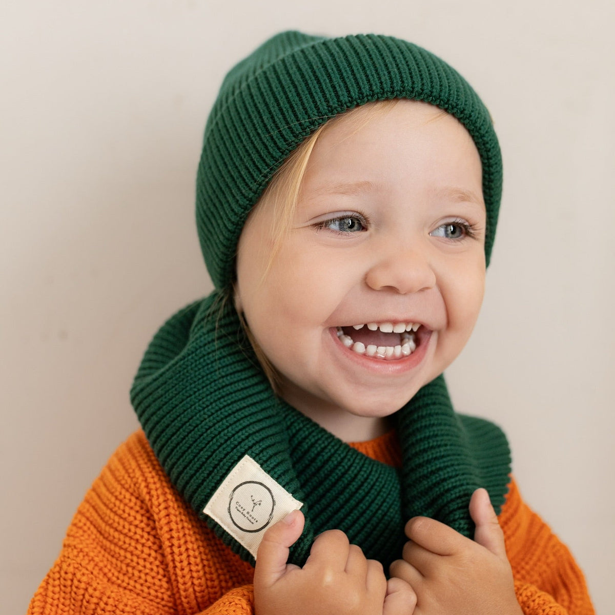 GOTS Organic Knit Beanie - Forest Green