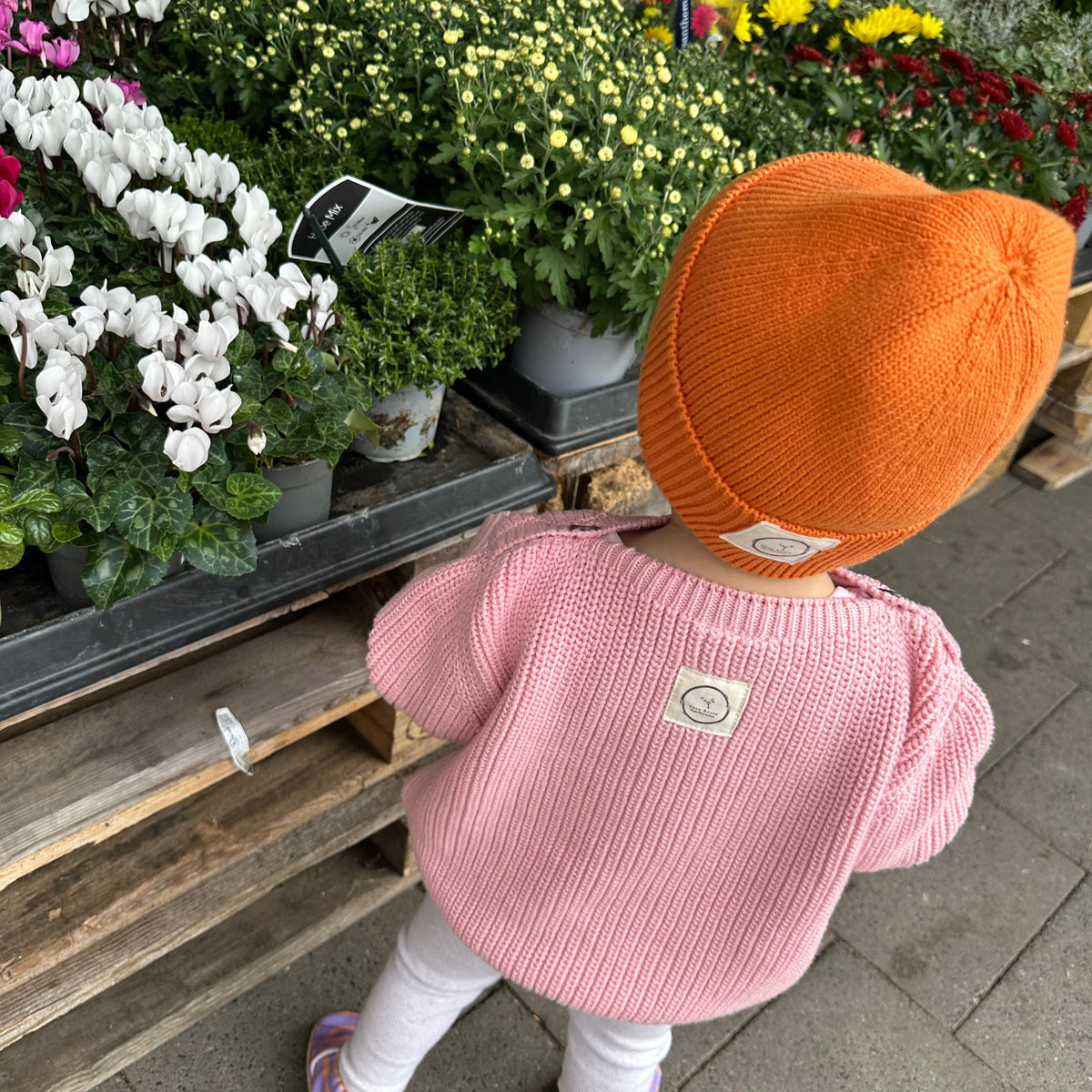 GOTS Organic Oversize Knit Pulli - Candy Pink