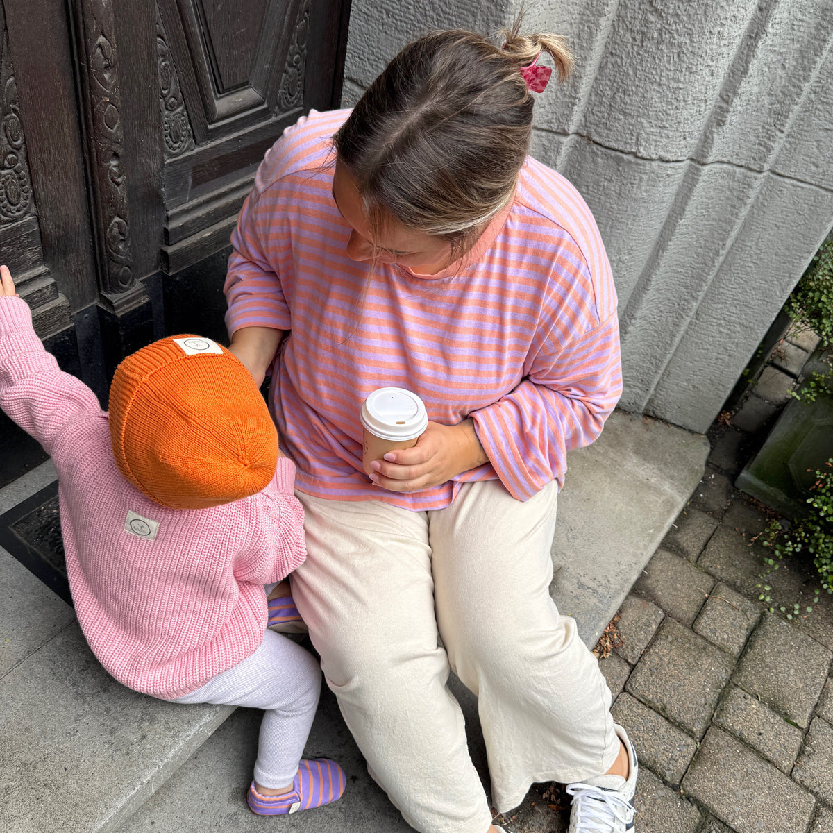GOTS Organic Oversize Knit Pulli - Candy Pink