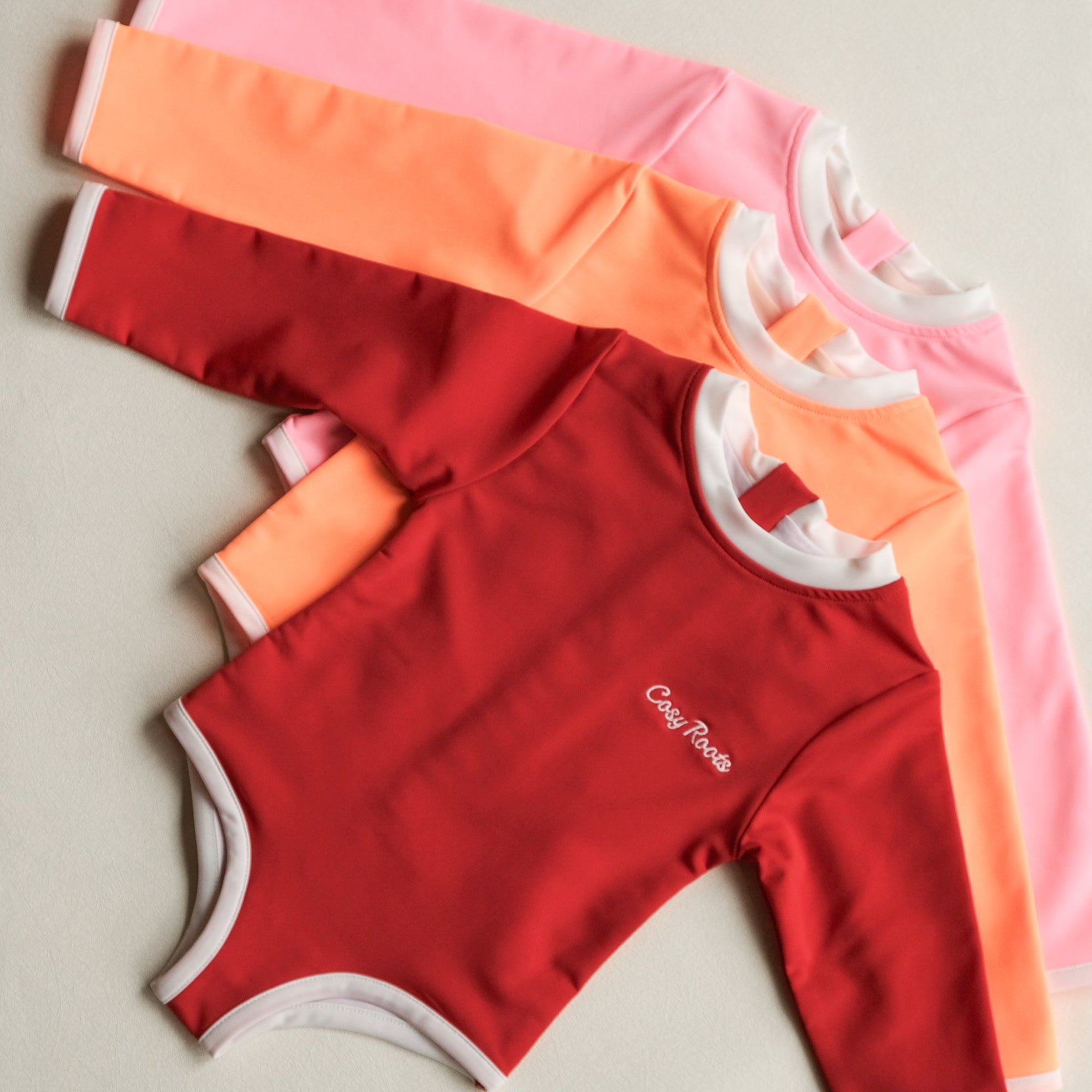 Sustainable UV Longsleeved Bathing Suit - Bright Orange (UV STANDARD 801)