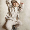 Organic Rib Sweatshirt - Grey Striped