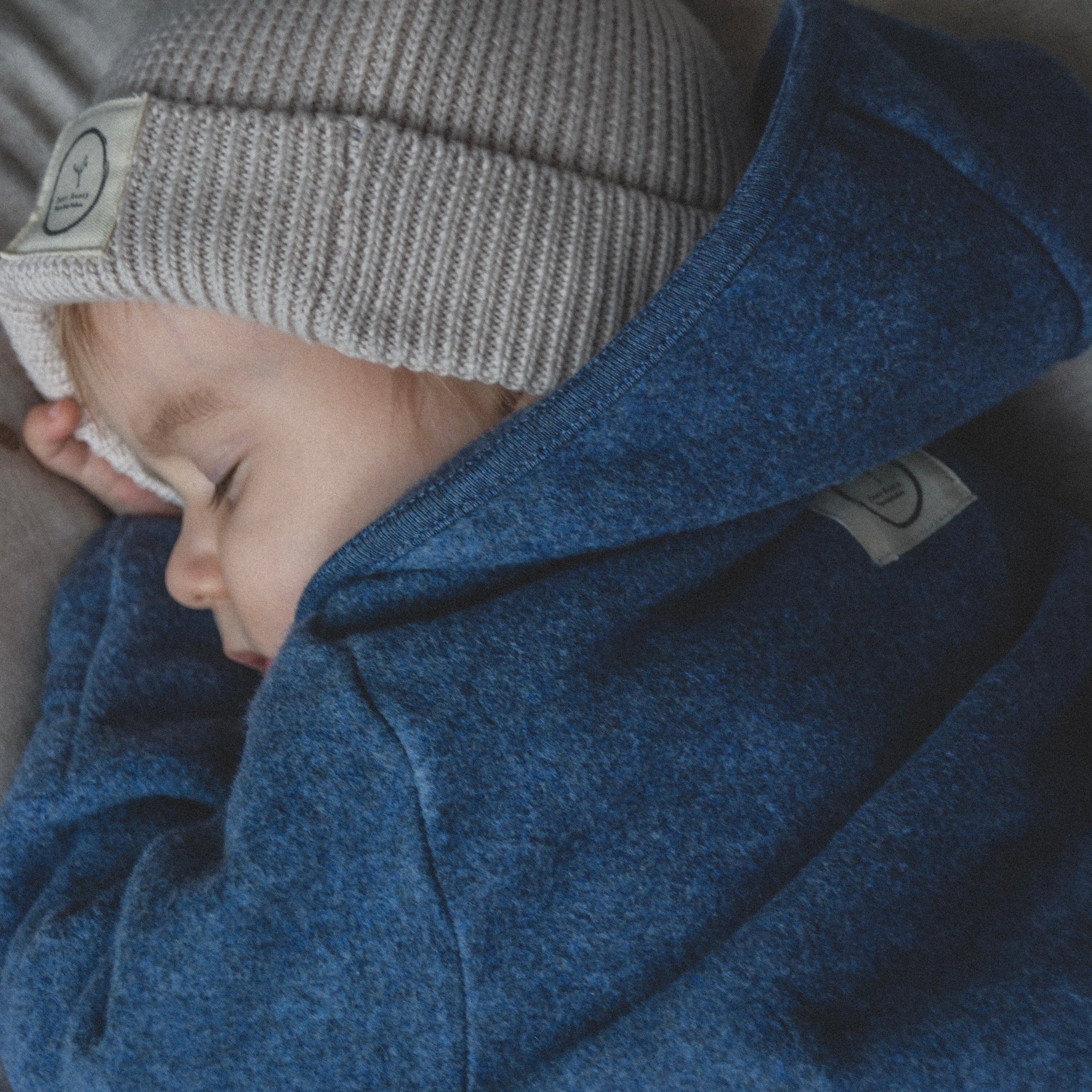Organic Fleece Overall - Blue Melange - SALE