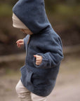 Organic Fleece Jacket - Blue Melange - SALE