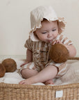 Organic Terry Onesie - Latte Striped