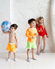 Sustainable UV Longsleeved Bathing Suit - Red (UV STANDARD 801)