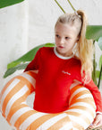 Sustainable UV Longsleeved Bathing Suit - Red (UV STANDARD 801)