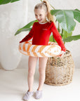 Sustainable UV Longsleeved Bathing Suit - Red (UV STANDARD 801)