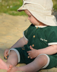 Organic Terry Onesie - Vintage Green