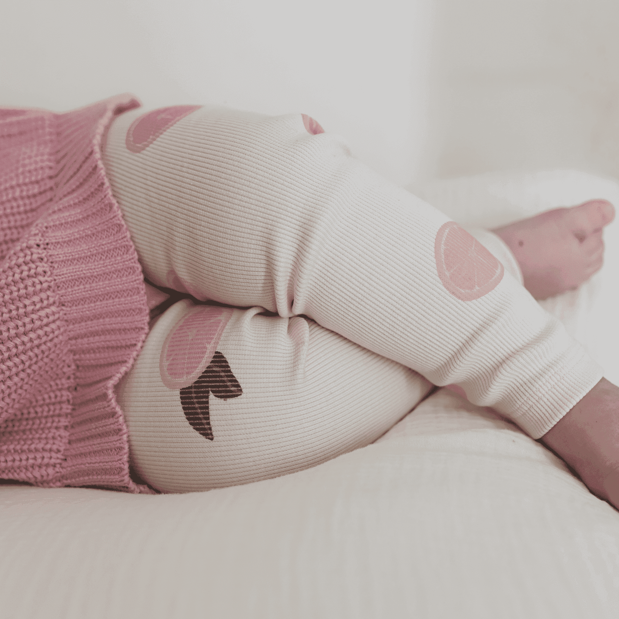 Organic Rib Leggings - Little Grapefruits