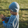 Organic Thin Knit Beanie - Dusty Blue