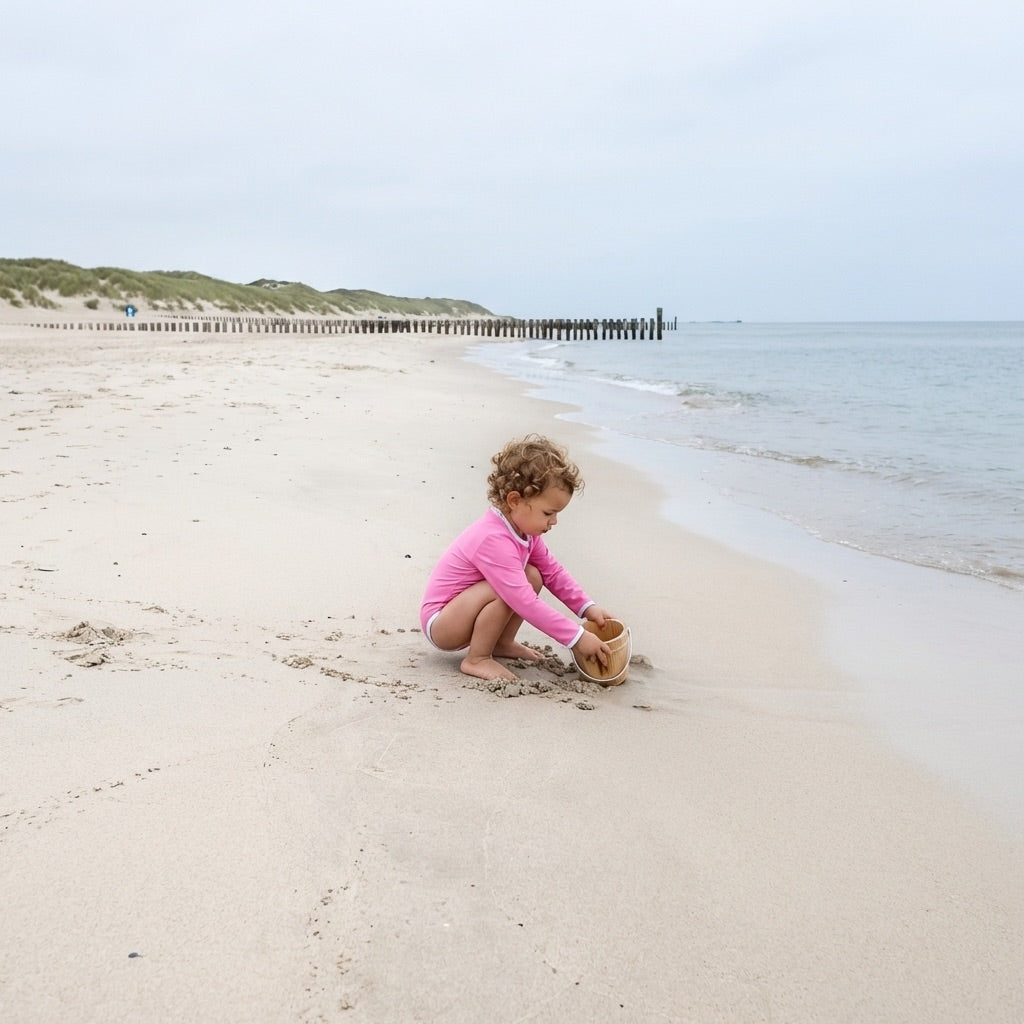 Sustainable UV Longsleeved Bathing Suit - Bright Pink (UV STANDARD 801)