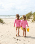 Sustainable UV Longsleeved Bathing Suit - Bright Pink (UV STANDARD 801)