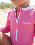 Sustainable UV Longsleeved Bathing Suit - Bright Pink (UV STANDARD 801)