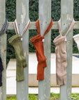Organic Shorty Tights - Olive Striped