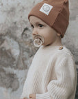 Organic Rib Beanie - Walnut - S A L E