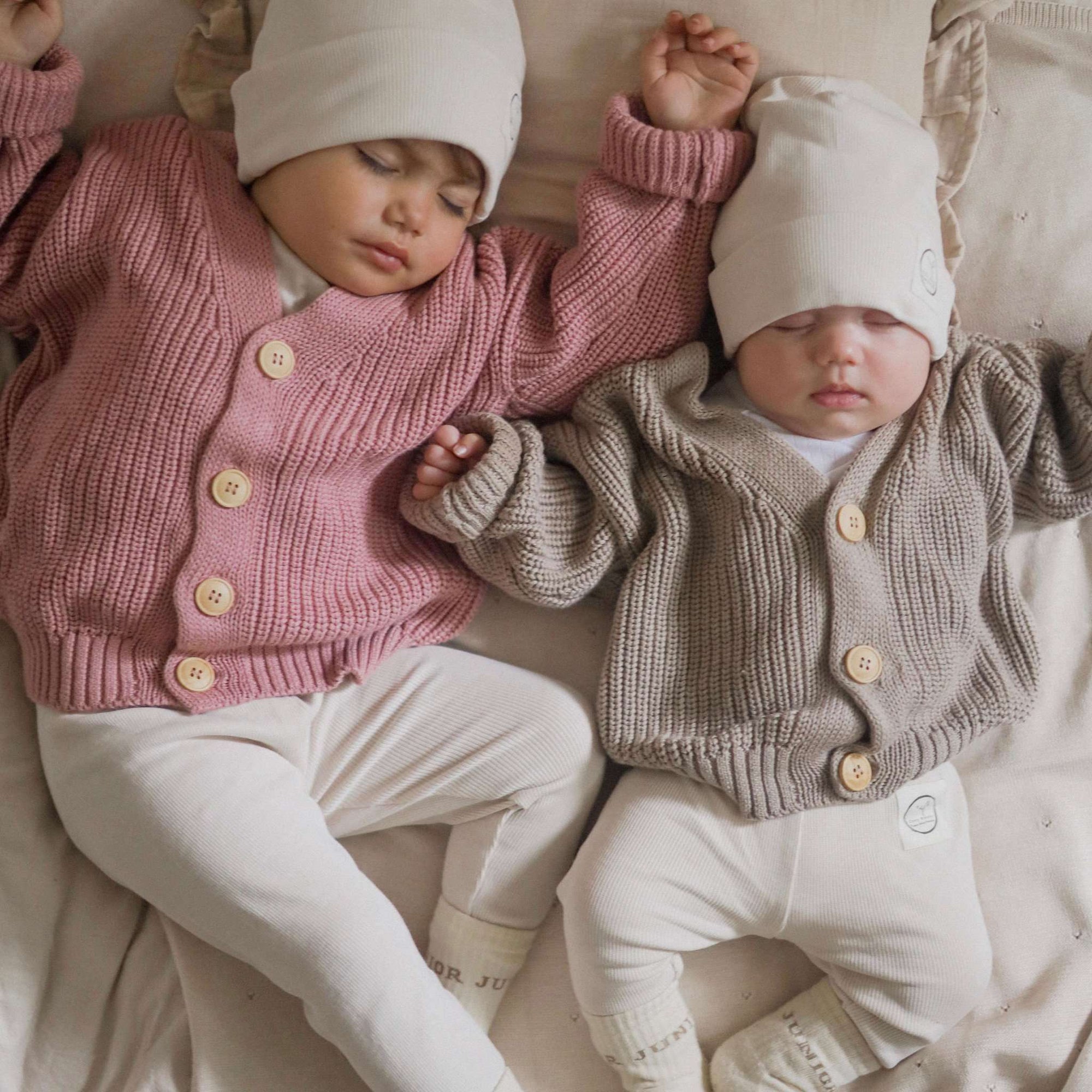 Organic Knit Cardigan - Dusty Rose - SALE