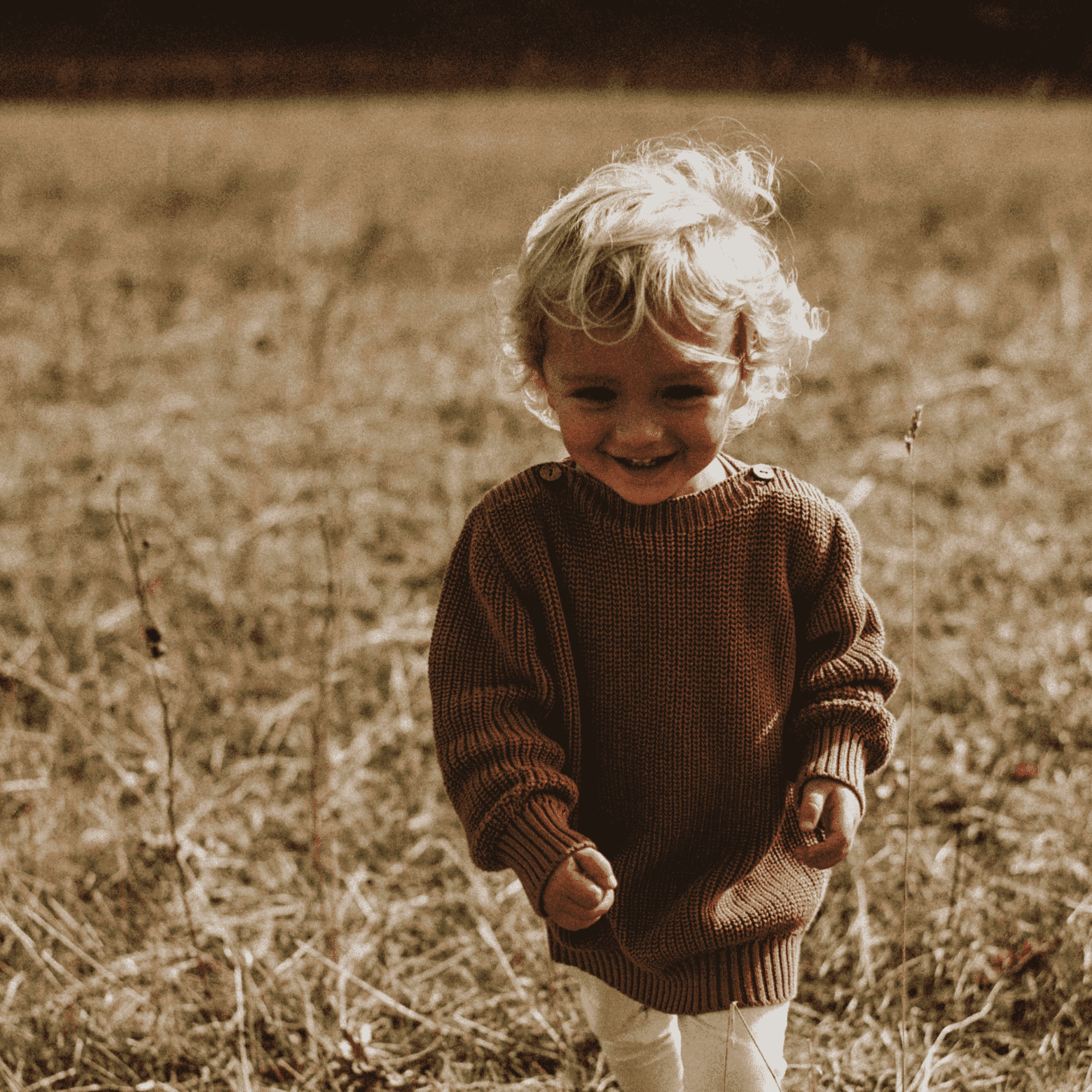 Organic Oversize Knit Pulli - Walnut - S A L E