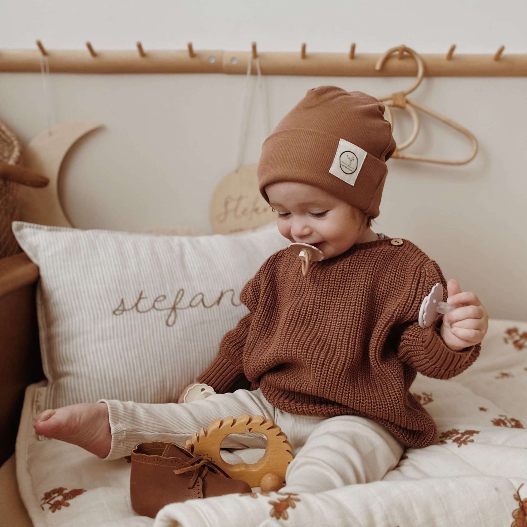 Organic Oversize Knit Pulli - Walnut - S A L E