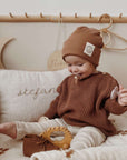 Organic Oversize Knit Pulli - Walnut - S A L E