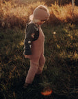 Organic Knit Dungarees - Dusty Rose - SALE
