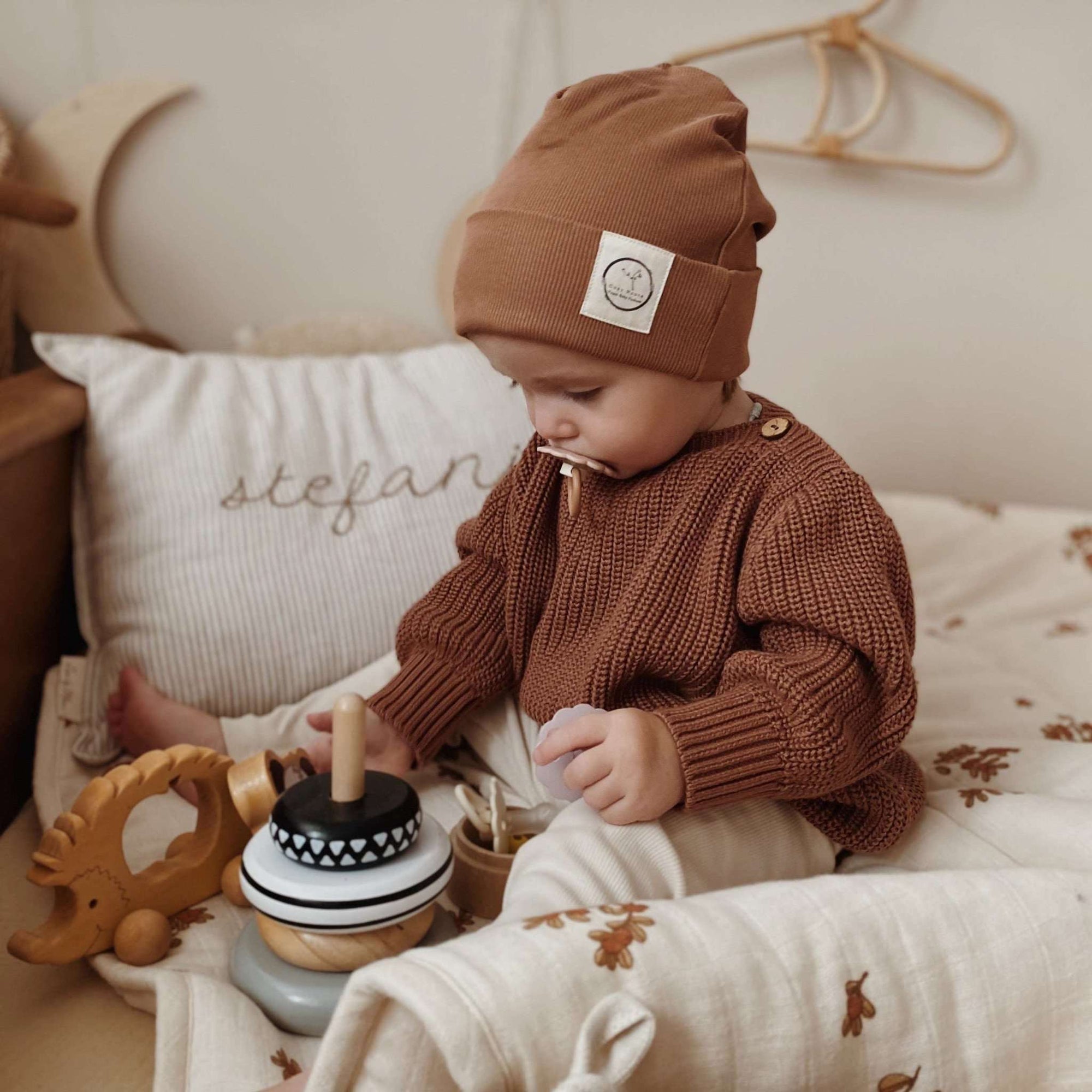 Organic Oversize Knit Pulli - Walnut - S A L E