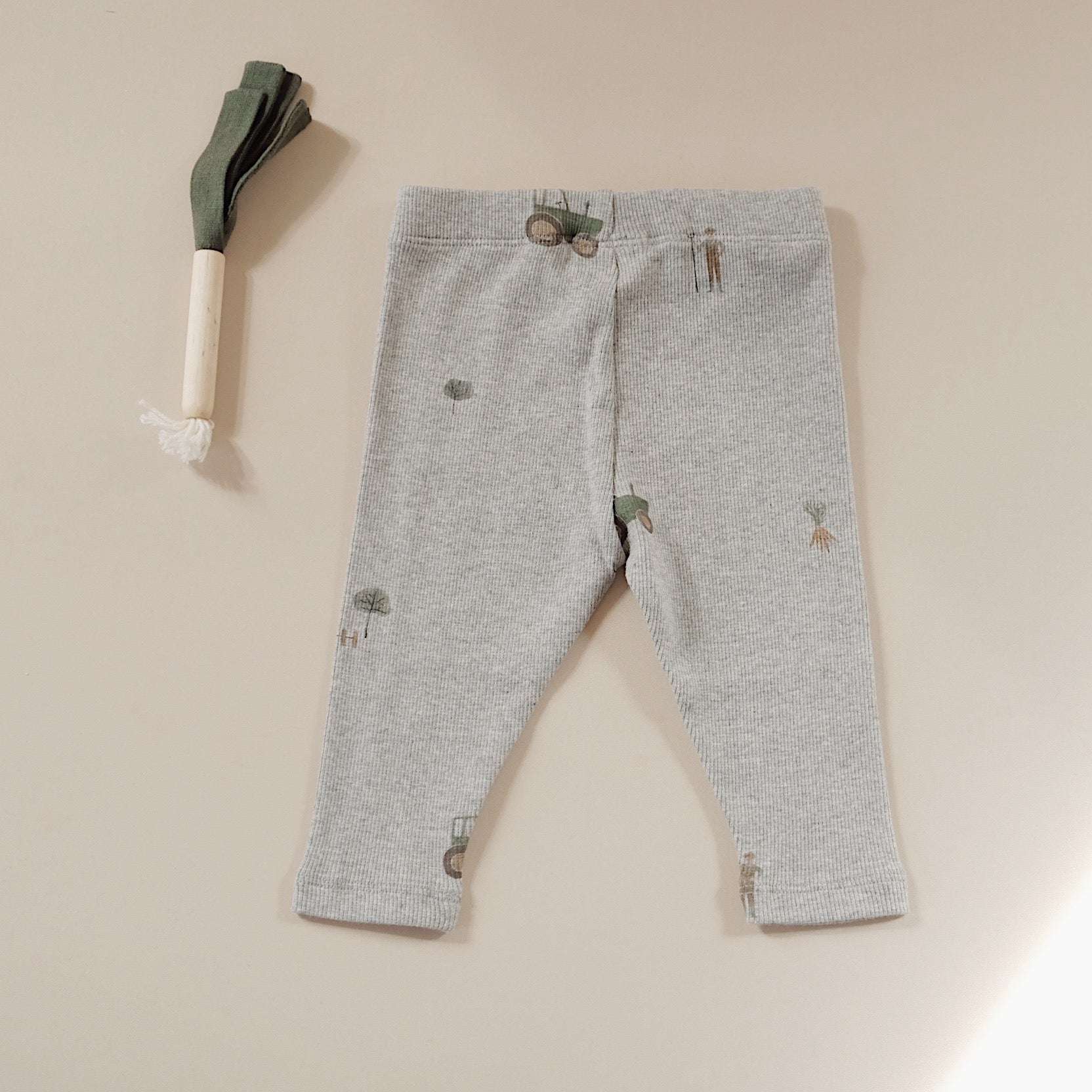 Organic Rib Leggings - Little Farm - SALE