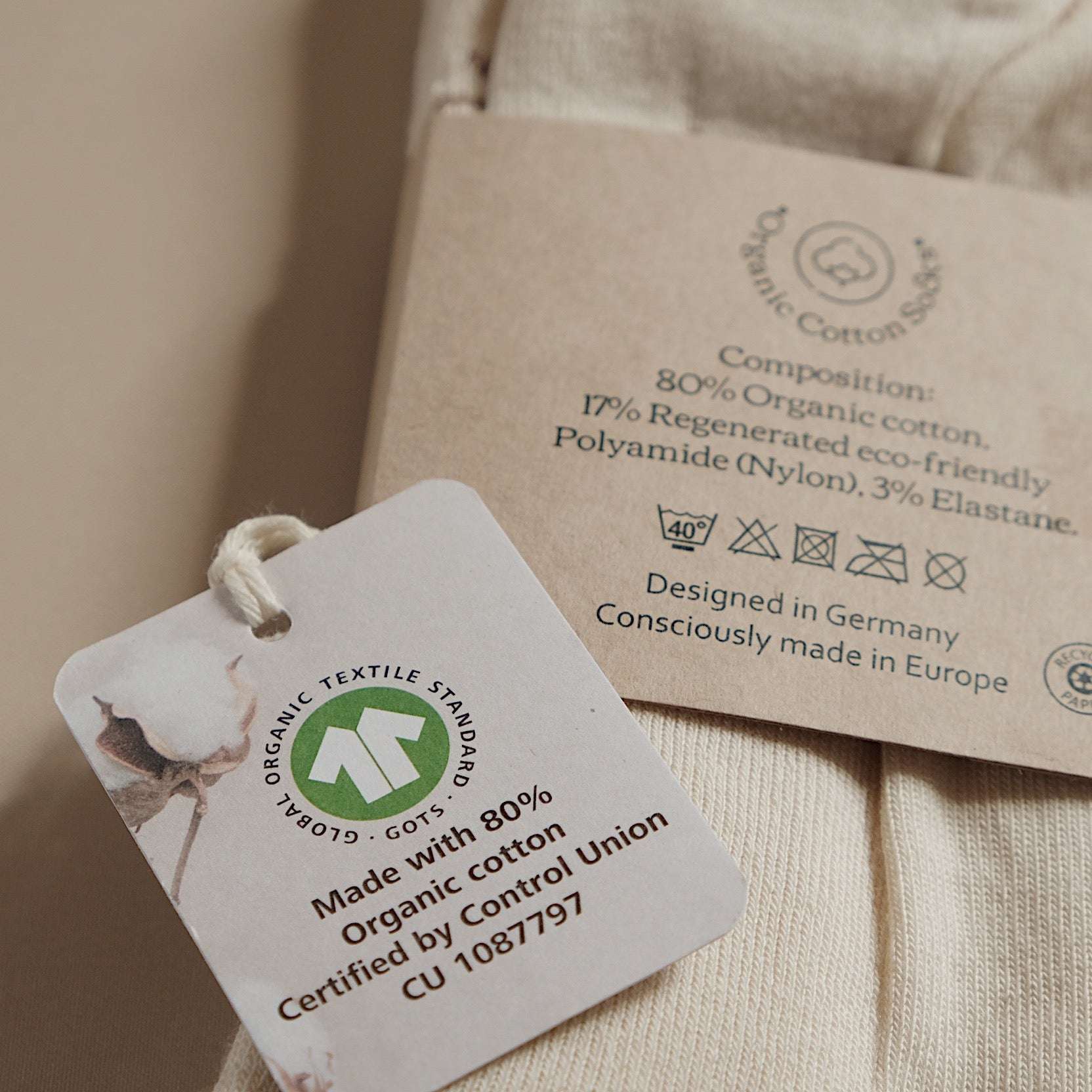 Organic Socks - JUNIOR - Sand