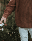Organic Oversize Knit Pulli - Walnut - S A L E