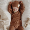 Organic Rib Sweatshirt - Walnut- S A L E
